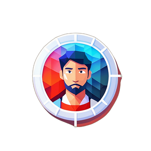 Fitness & Health Tracking, Minimalist App Icon - Circle Icon Bevel Border