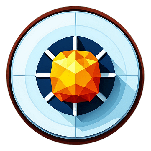 Pool Hall, Minimalist App Icon - Circle Icon Bevel Border