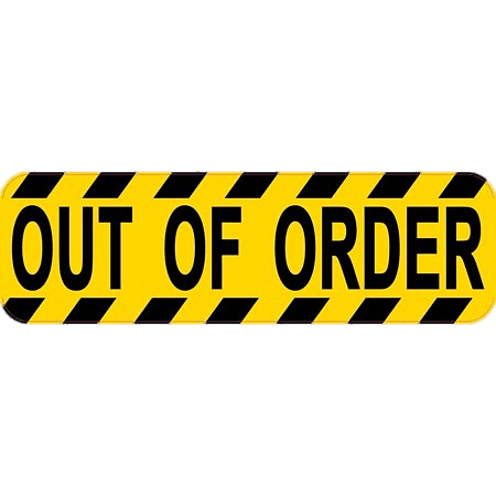 Out of Order Magnetic Sign