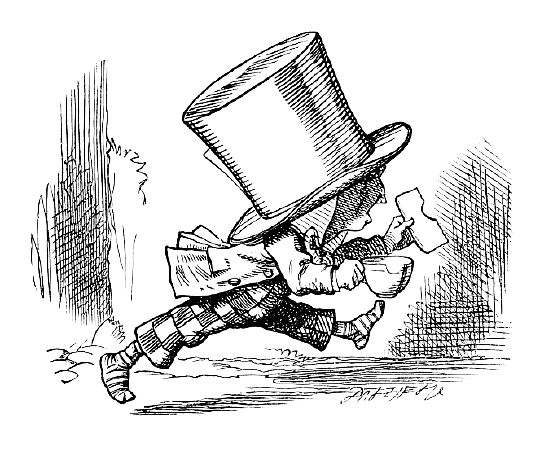 Alice In Wonderland Running Hatter