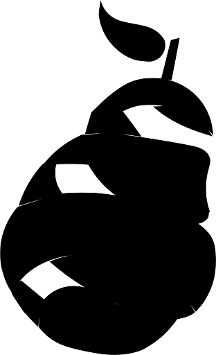 Artistic Silhouette of a Pear