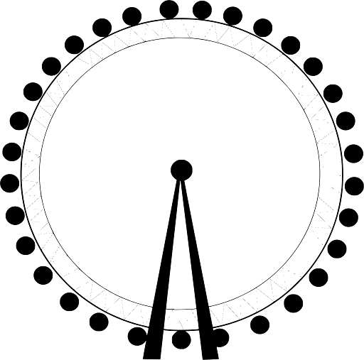 Abstract Image of a Ferris Wheel at a Fair