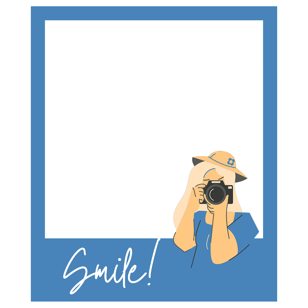 Blue Polaroid Template