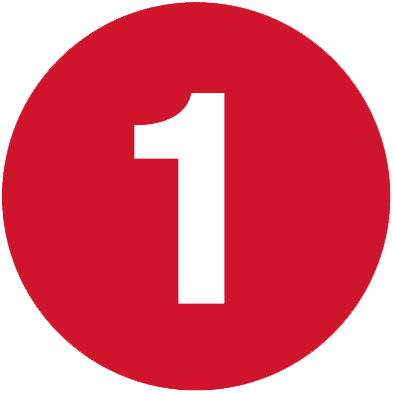 White Number 1 In Red Circle