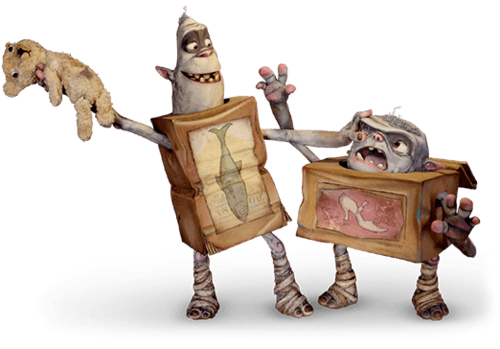 Boxtrolls Fish and Shoe Fight Over Teddybear