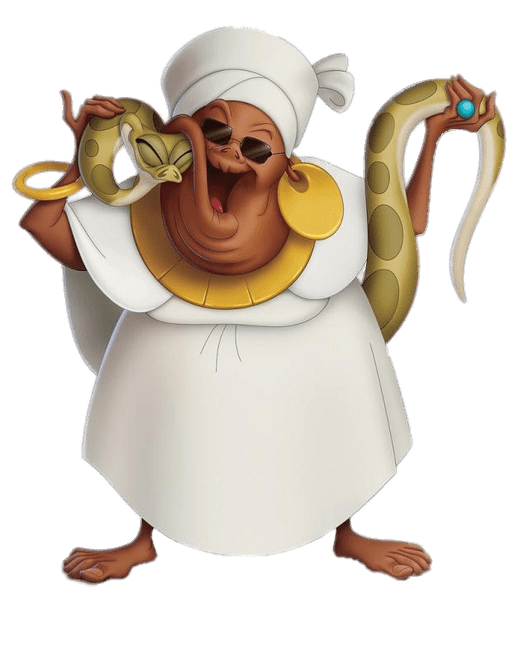 Mama Odie With Snake Around Neck