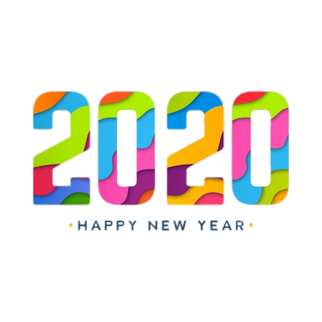 Happy New Year 2020 Colourful Design