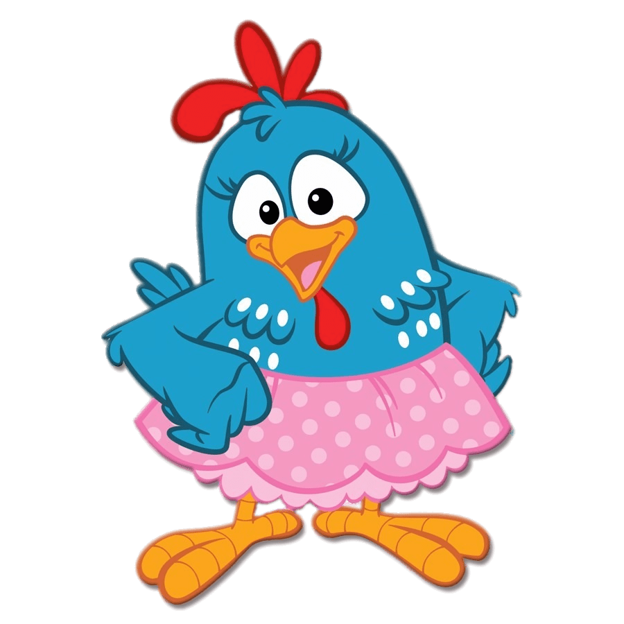 Lottie Dottie Chicken Wears A Pink Skirt