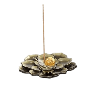 Incense Stick on Lotus Tray