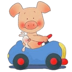 Wibbly Pig In A Car