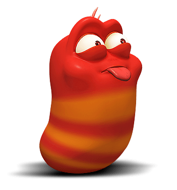 Larva Red Sticking Out Tongue