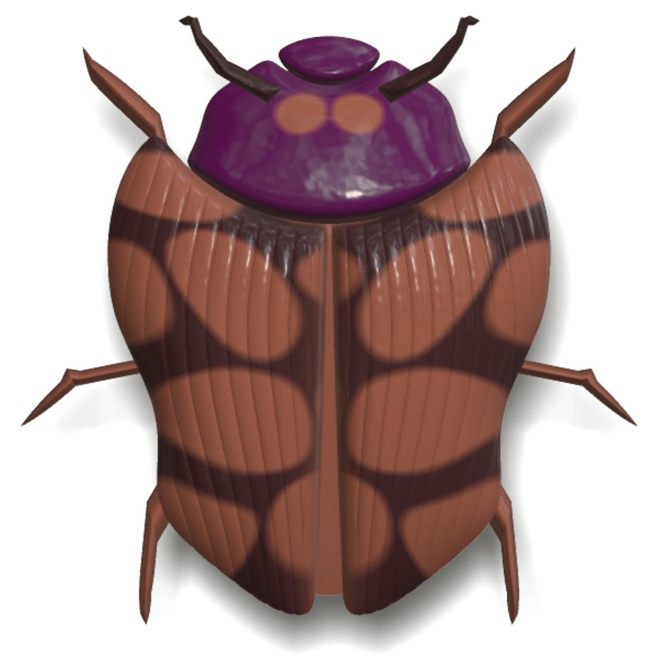 Ladybug Brown and Purple