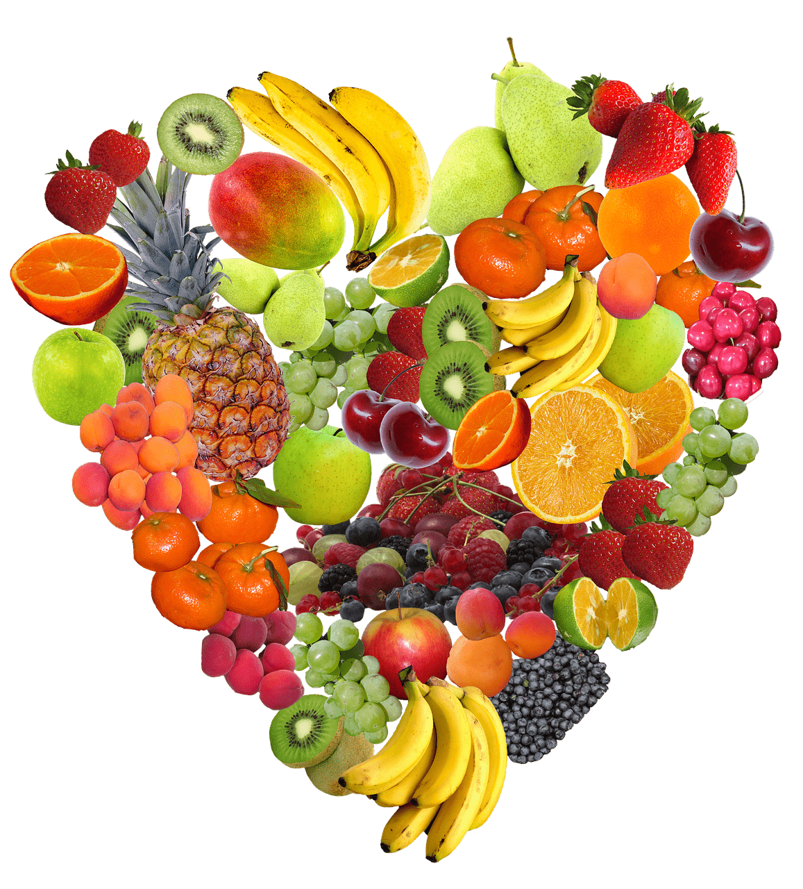 Heart Made Of Fruit