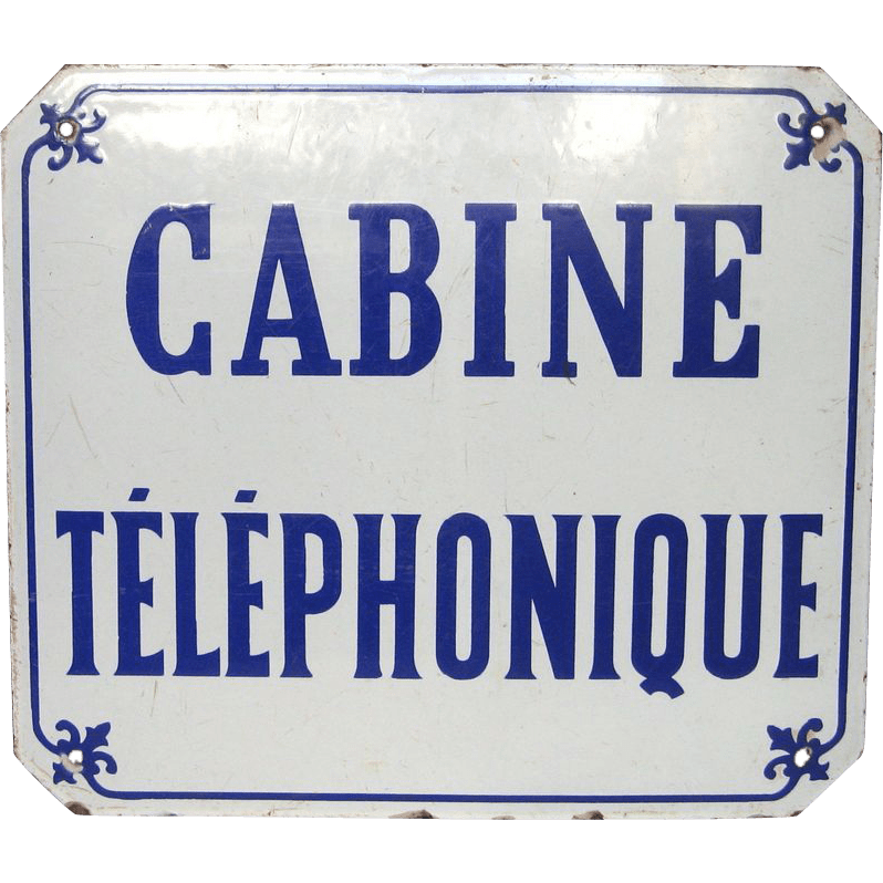 Phone Booth Enamel Advertising