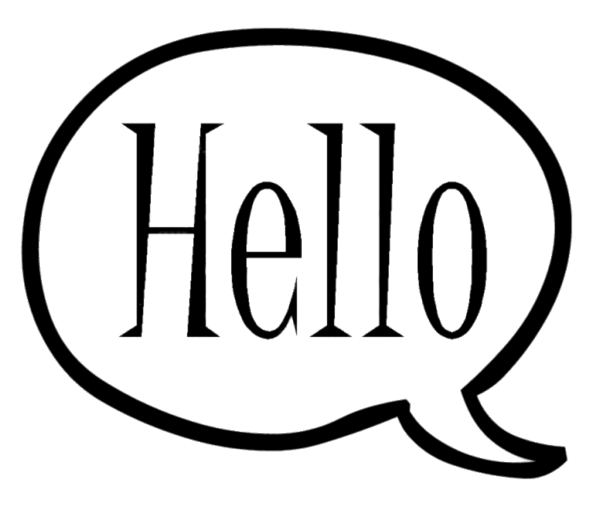 Transparent Hello Speech Bubble