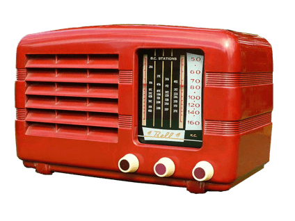 Vintage Red Radio