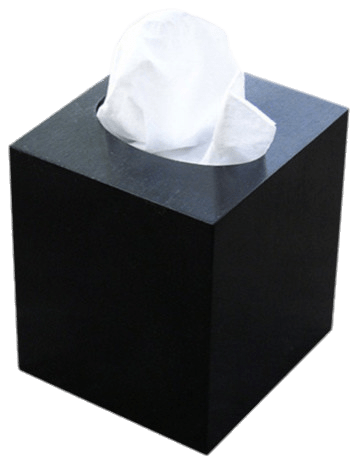 Facial Tissues Cube Box Black