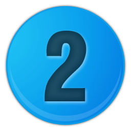 Blue Number 2 In Circle