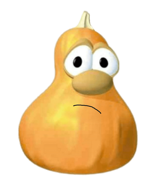 Jimmy Gourd Looking Sad