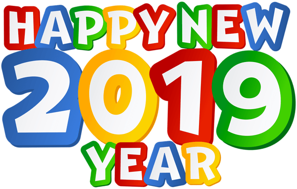 Happy New Year 2019 Colourful