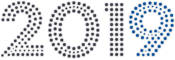 2019 Dotted Digits Happy New Year