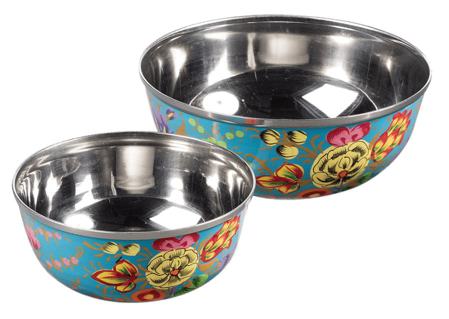 Handpainted Floral Enamel Bowls