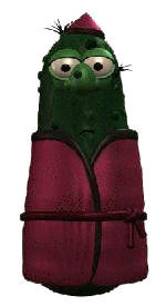 VeggieTales Goliath the Pickle As Mongol