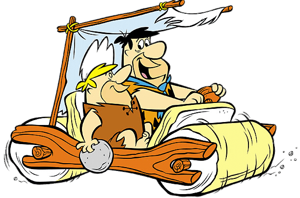 The Flintstones Fred and Barney In Car