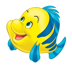 Little Mermaid Flounder Looking Up