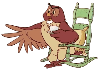 Winnie the Pooh Owl In His Rocking Chair