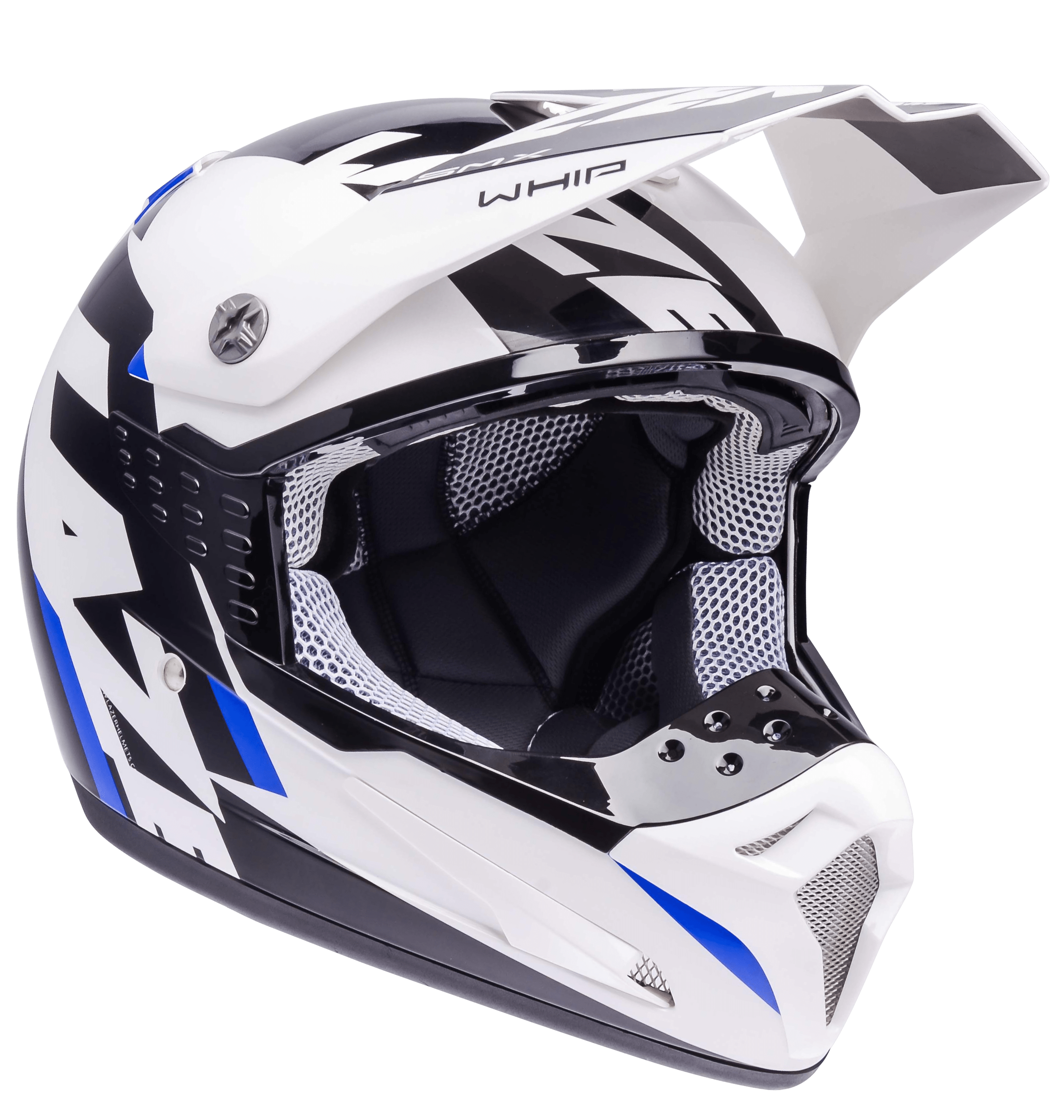 Motorcycle Helmet Lazer SMX Whip White Black Blue
