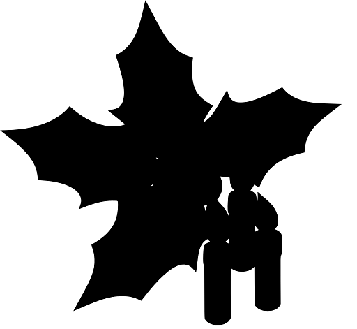 Christmas Decoration with Mistletoe and Candles