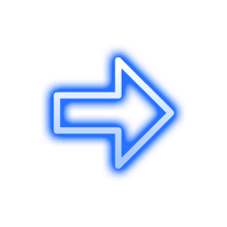 Arrow Neon Blue Right