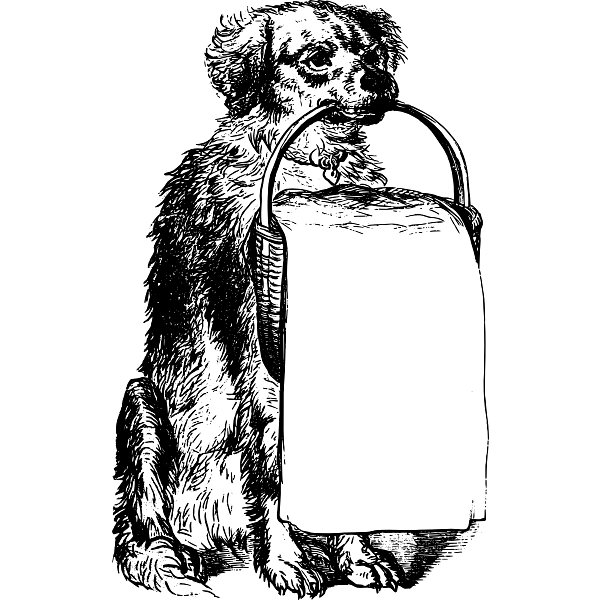 Dog Sign Template Vintage Illustration