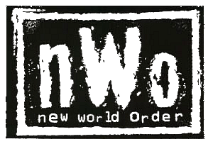 nWo logo banner black and white