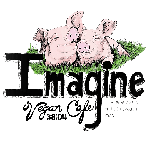 Imagine Vegan Cafe logo color