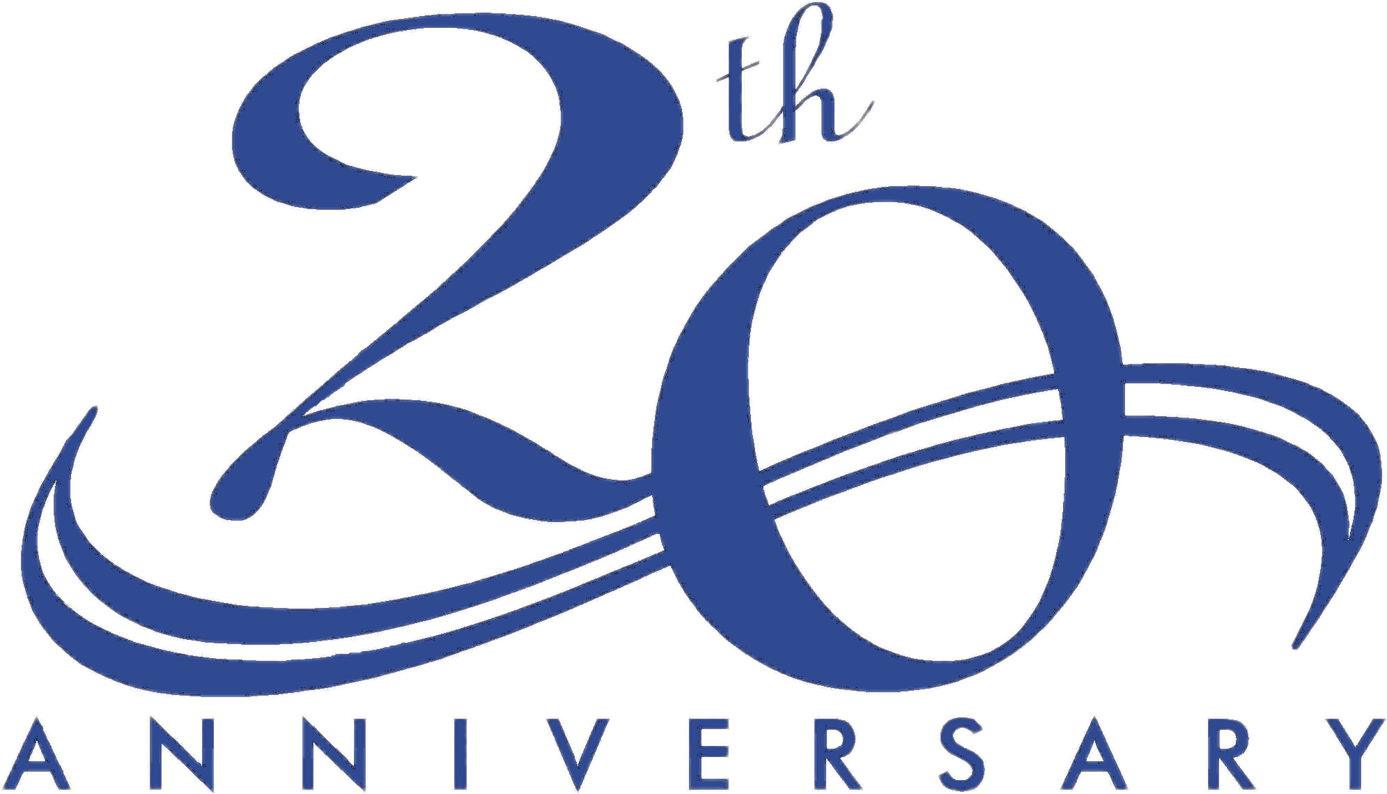 20th Anniversary Blue Elegant