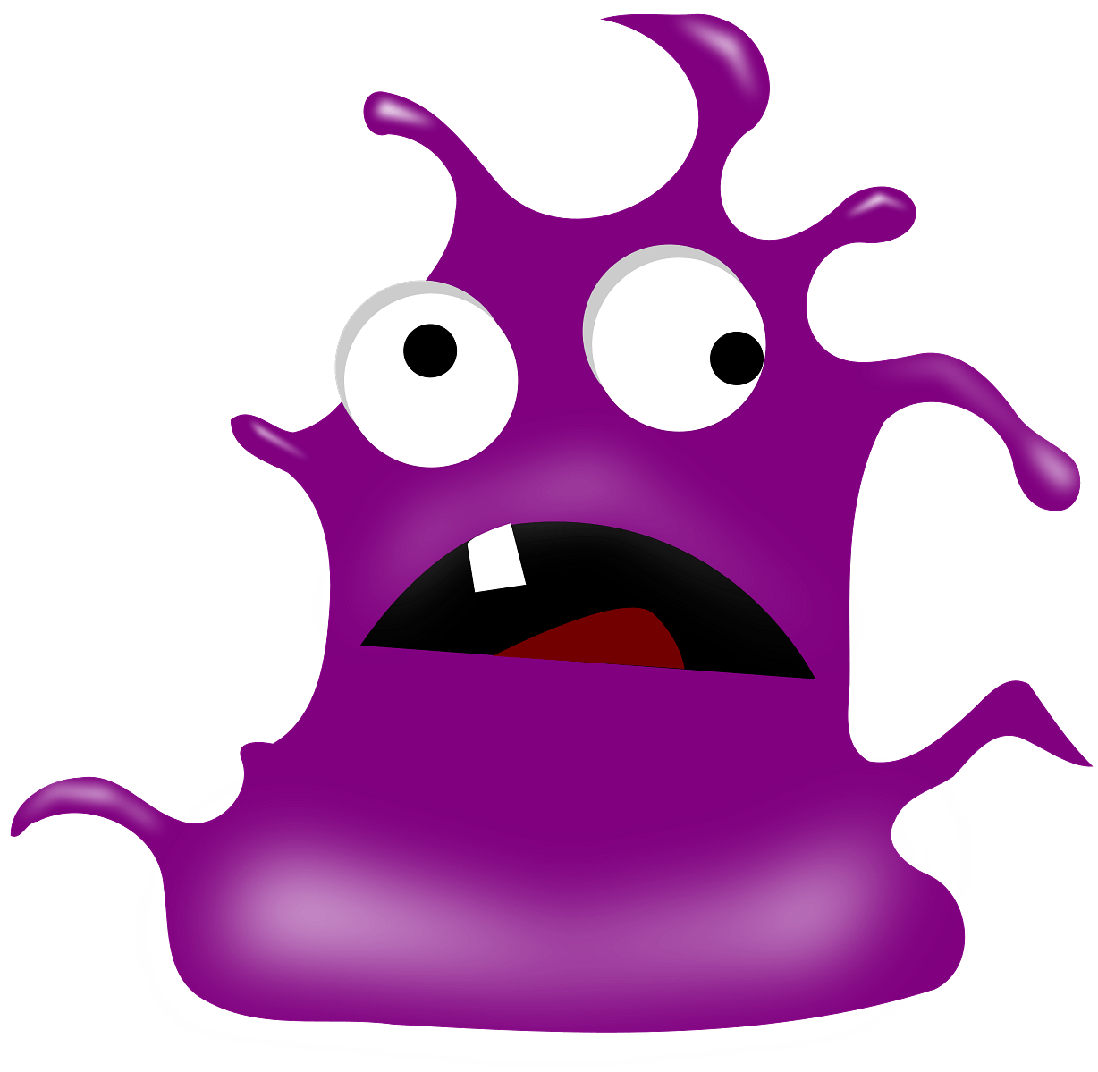 Purple Blob with Face