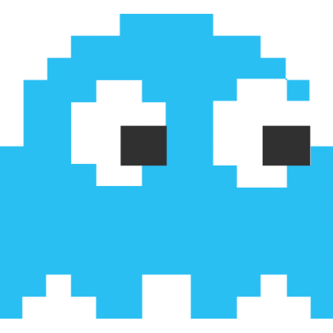 Pacman Pixel Blue Ghost