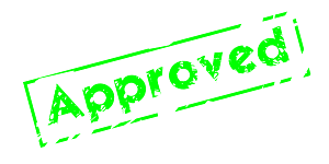 Approved Bright Green Stamp