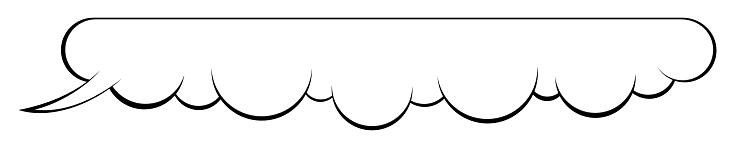 Long Cloudy Speech Bubble