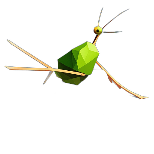 Water Strider, Children'S Cartoon Animation Style -  Full Body, Single View, No Shadow