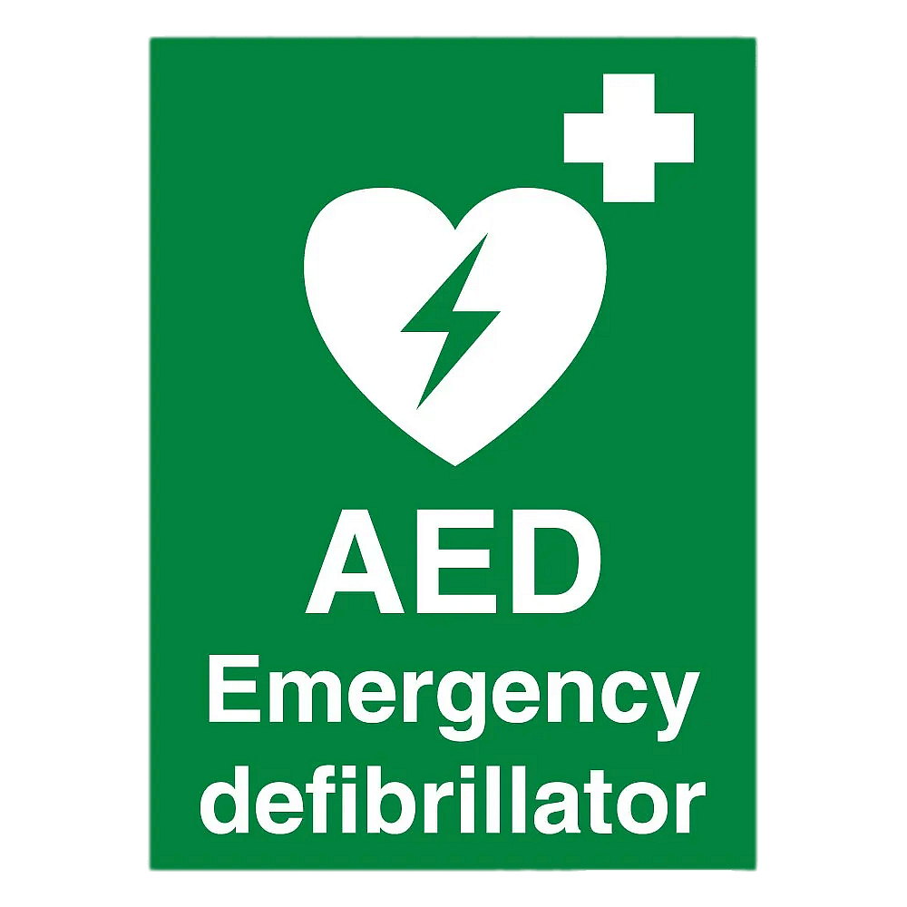 AED Emergency Defibrillator Sign