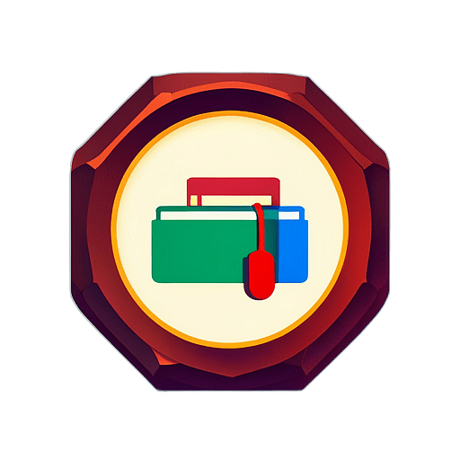 Books & Audiobooks, Minimalist App Icon - Circle Icon Bevel Border