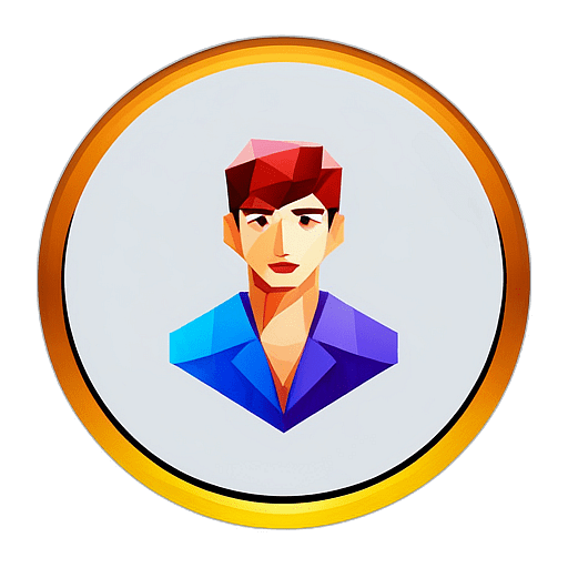 Beauty & Fashion, Minimalist App Icon - Circle Icon Bevel Border