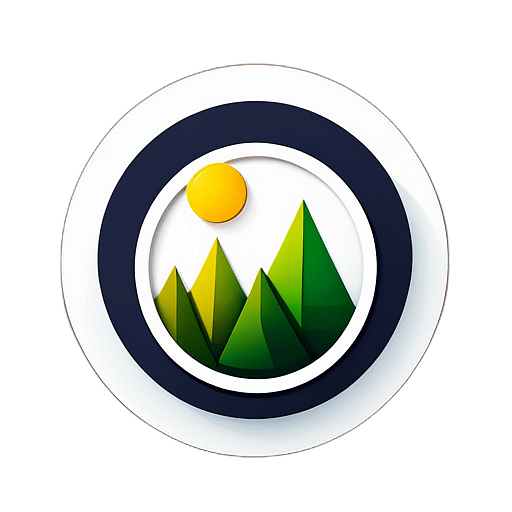 Travel Booking, Minimalist App Icon - Circle Icon Bevel Border