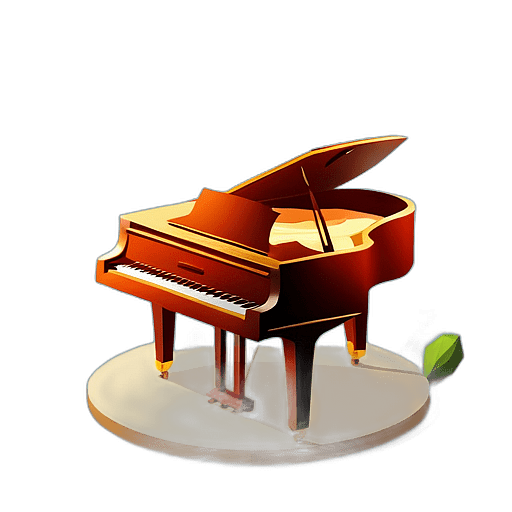 Low poly piano app icon