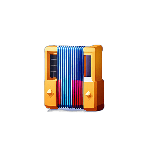 Low poly accordion app icon