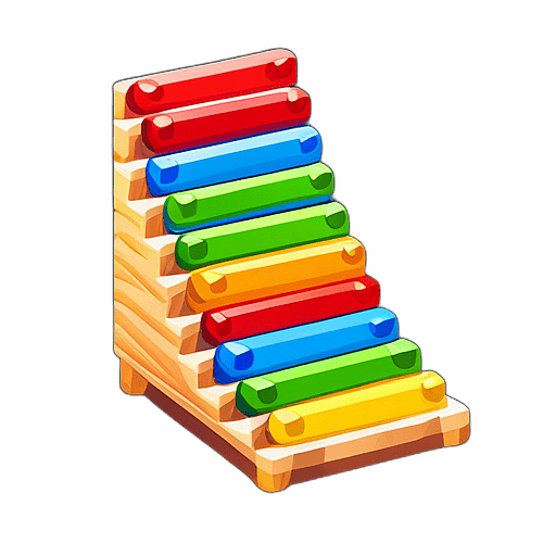 Low poly xylophone app icon