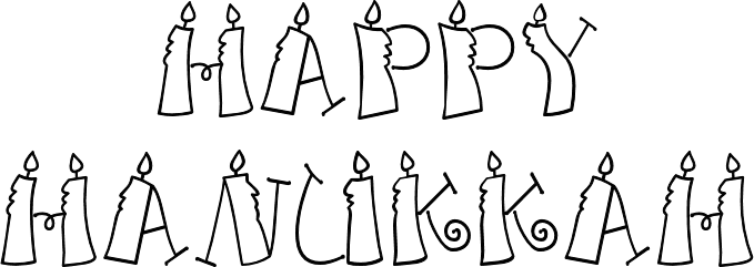 Happy Hanukkah Candles Sign